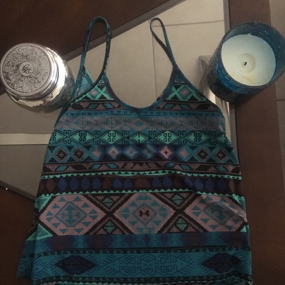 Lush Aztec blue tank top - Picture 2 of 2
